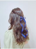○ハーフアップ風巻きおろし○