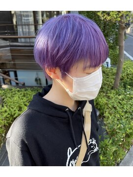 ミィ 表参道(mee.) 【mee.】ヤジマ 色落ちホワイト！パープルカラー