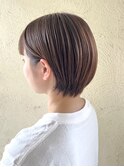 小顔ワンサイドショートボブ丸みショート