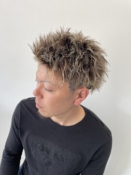 レックス(Rex) 【外国人風カラー！】ブラウンゴールド×ツイストパーマ！