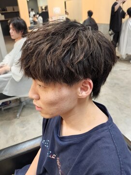 ニアウ 太田店(Niau) ツイストスパイラルパーママッシュメンズパーマ波巻きパーマ