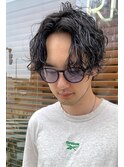 メンズパーマ　ツイスパ　波巻き　フェード