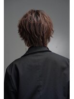 リップス 心斎橋(LIPPS)&nbsp;リバースセンターパートスパイラルパーマウルフおこぼれヘア