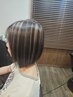 【明暗をしっかりつけたデザインカラー】ケアデザインカラー+トリートメント