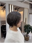 白髪ぼかし×ショート