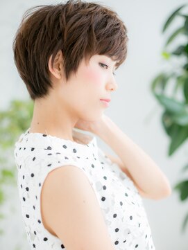 ネル 仙台(Nelu) 仙台/髪質改善/マロンベージュ☆ボブウルフ!フェザーショートb