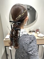 ミンクスオーバー(MINX OVER)&nbsp;【ヘアセット】ツイン編み下ろし/着物