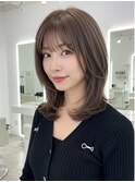 美髪/ワイドバング/レイヤーカット/くすみベージュ/新小岩駅