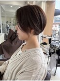 ショートカット×ひし形ショートボブ×前髪あり30代40代50代