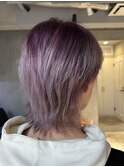 メンズミディアムグラデーションカラーホワイトラベンダー