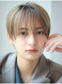 ハイトーンカラーフェザーパーマニュアンスパーマセンターパート