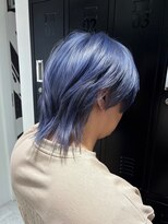 ミンクスプラス 流山おおたかの森(MINX plus)&nbsp;ウルフカット&コバルトブルーカラー