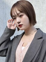 ラミエバイメルト 下北沢(lamie by melt) ボブ顔周りカット小顔おくれげダブルカラーショコラブラウン人気
