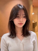 サボ 栄店(sabo)&nbsp;ダークブラウン × 顔まわりレイヤー × くびれボブ