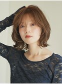 切りっぱなしショート・ボブ/絶壁解消/前髪あり/20代/30代/丸顔