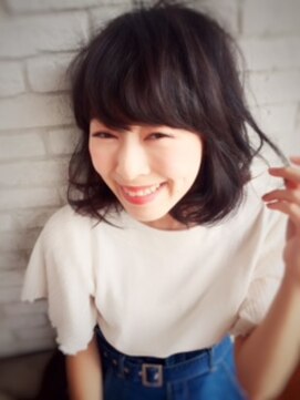 エス ヘアメイク スペース(es hair make space) [武蔵小山es]暗髪ノームコアパーマ