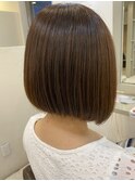 前下がりワンレン