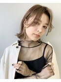 グレージュ/20代30代/くびれミディ/ミルクティーベージュ