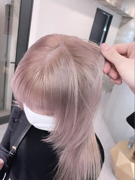 ペレ 渋谷(PELE) K117_ピンクミルクティーベージュ ブリーチ2回~