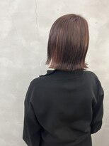 エンドリンク(endlink) 春ピンク×デザインカラーぱつっとボブ