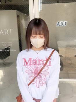 アール(ART)の写真/【宇都宮駅西口徒歩4分】”ナチュラル”それでいて”繊細”にこだわるカット。1ｍｍ単位で毛先の流れを作る