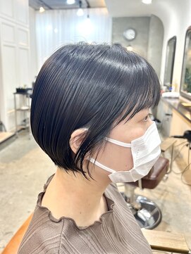 エトネ ヘアーサロン 仙台駅前(eTONe hair salon) 20代 30代 丸みショートボブ