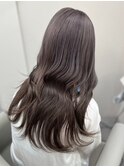 5776透明感グレージュカラー艶髪ワンホンヘア韓国レイヤーロング