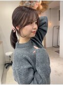 顔まわりカット/レイヤーカット/艶カラー
