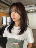 【あきら】ミディアムレイヤーカットロングハッシュカット
