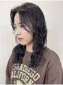 前髪なしレイヤーパーマ