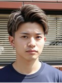 アップバングショート/メンズカット/大人メンズ/フェード