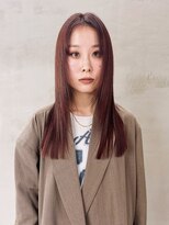 アルバム 銀座(ALBUM GINZA) ミルクティーオリーブベージュ顔周りレイヤーロング_F0055