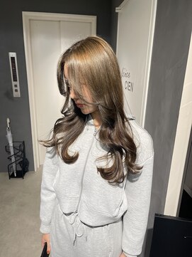 ソワンドゥブレスシエン 堀江店(soin de brace CIEN) 韓国風顔周りレイヤー×Olive beige