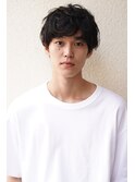 黒髪　マッシュ　ニュアンスパーマ　ダウンバング
