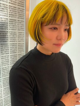 スノッブエモア(SNOB emoi) ショート　ハイライト　デザインカラー