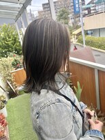 ロータスヘアーデザイン(Lotus Hair Design)&nbsp;【lotus下枝】白髪ぼかしハイライト/グレージュ/くびれミディ