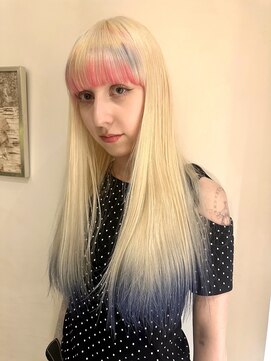 ビファインイーハアヴェダ(Befine e-ha AVEDA) ワイドバングハイトーンロング