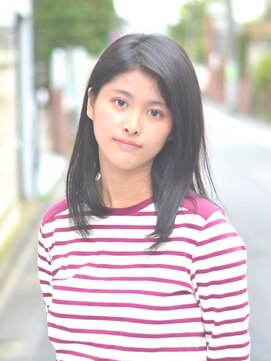 プレゼンス ブレインズ 下北沢(PRESENCE BRAINS) 『PRESENCE BRAINS』オフィスも◎シンプル暗髪セミレイヤー☆