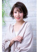 ヘアーアートシフォン 池袋西口店(Hair art chiffon)&nbsp;3Ｄカラーオリーブアッシュ似合わせカットふわミディボブディ