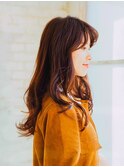 厚めバング♪大人かわいい♪ふわミディ