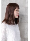 大人かわいい☆ピンクベージュでツヤ感◎ワンカールミディ s