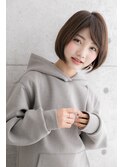 好感度大！前下がりで輪郭矯正…小顔シンプルボブa