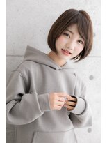 好感度大！前下がりで輪郭矯正…小顔シンプルボブa