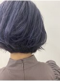 【Jam會田】ふわっとショート×パープルネイビー