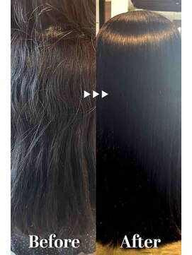 クレヨン ケース(Crayon case) 髪質改善ブラックロングストレートサラツヤ髪まとまり