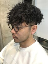 キングオブヘアバイノイズアンドフィフス 京都駅前店(KING of hair by NOISM&fifth)&nbsp;ツイストスパイラルパーマツーブロック刈り上げメンズマッシュ