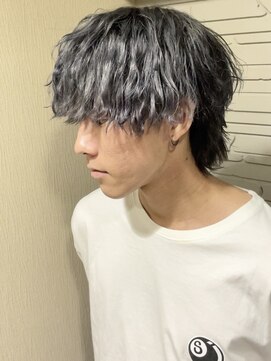 ハッシュタグネイビ－ 仙台長町店(#NAVY) グレイウルフ・波打ちウルフ　仙台・長町・メンズカラー・カット