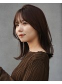 ナチュラルくびれレイヤーミディアム×大人の艶髪暖色カラー