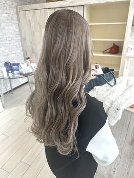 ラグ(RAG) ★ハイトーンブリーチベージュミルクティーレイヤー韓国ヘア