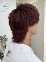 フレイムス ヘアアンドリラックス 大宮東口店(Frames)&nbsp;メンズウルフ×レッドバイオレット